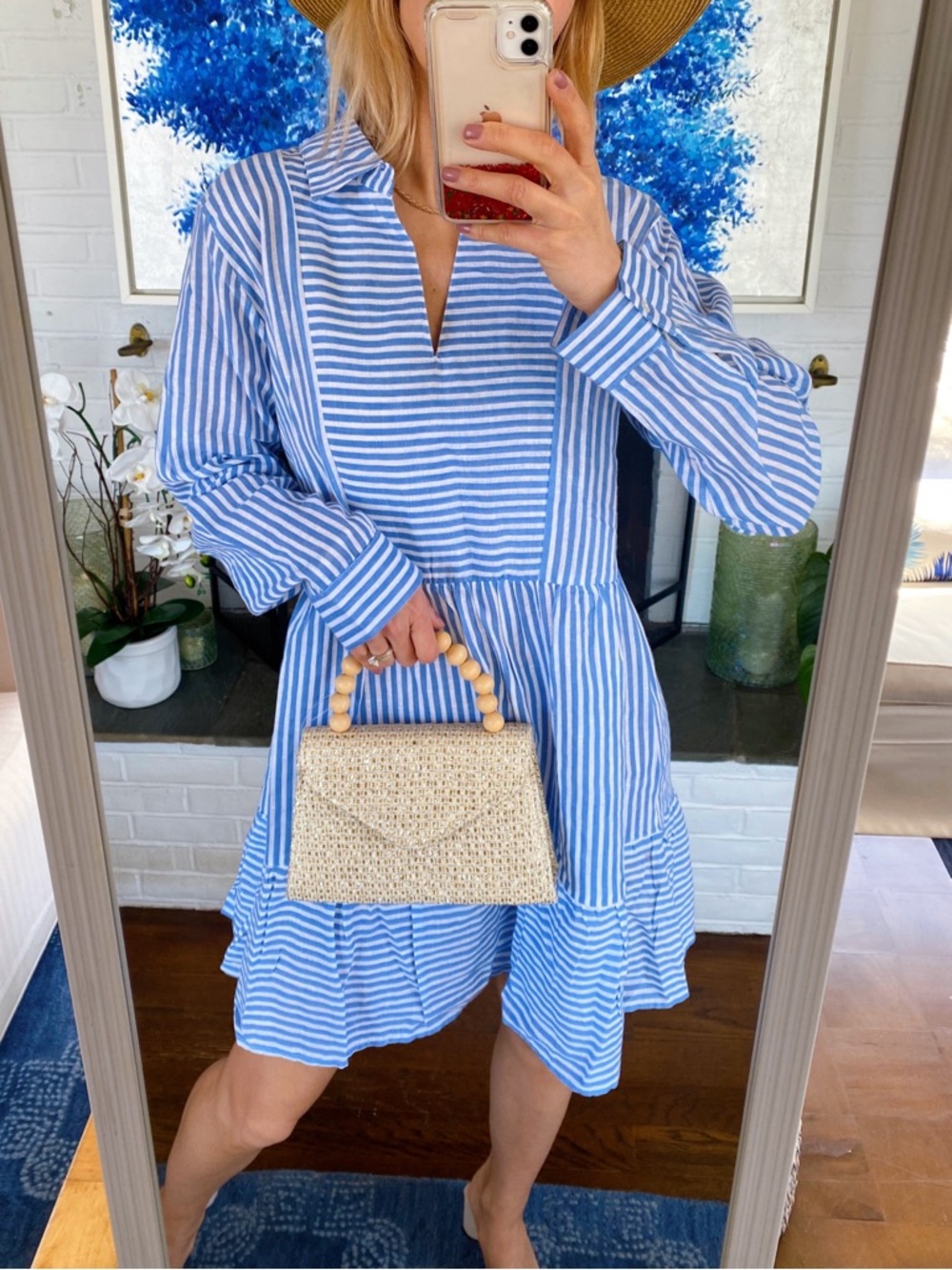 SALTY LEMON Striped Blue & White Summer Cotton Dress! ⚓️ - Picture 7 of 14